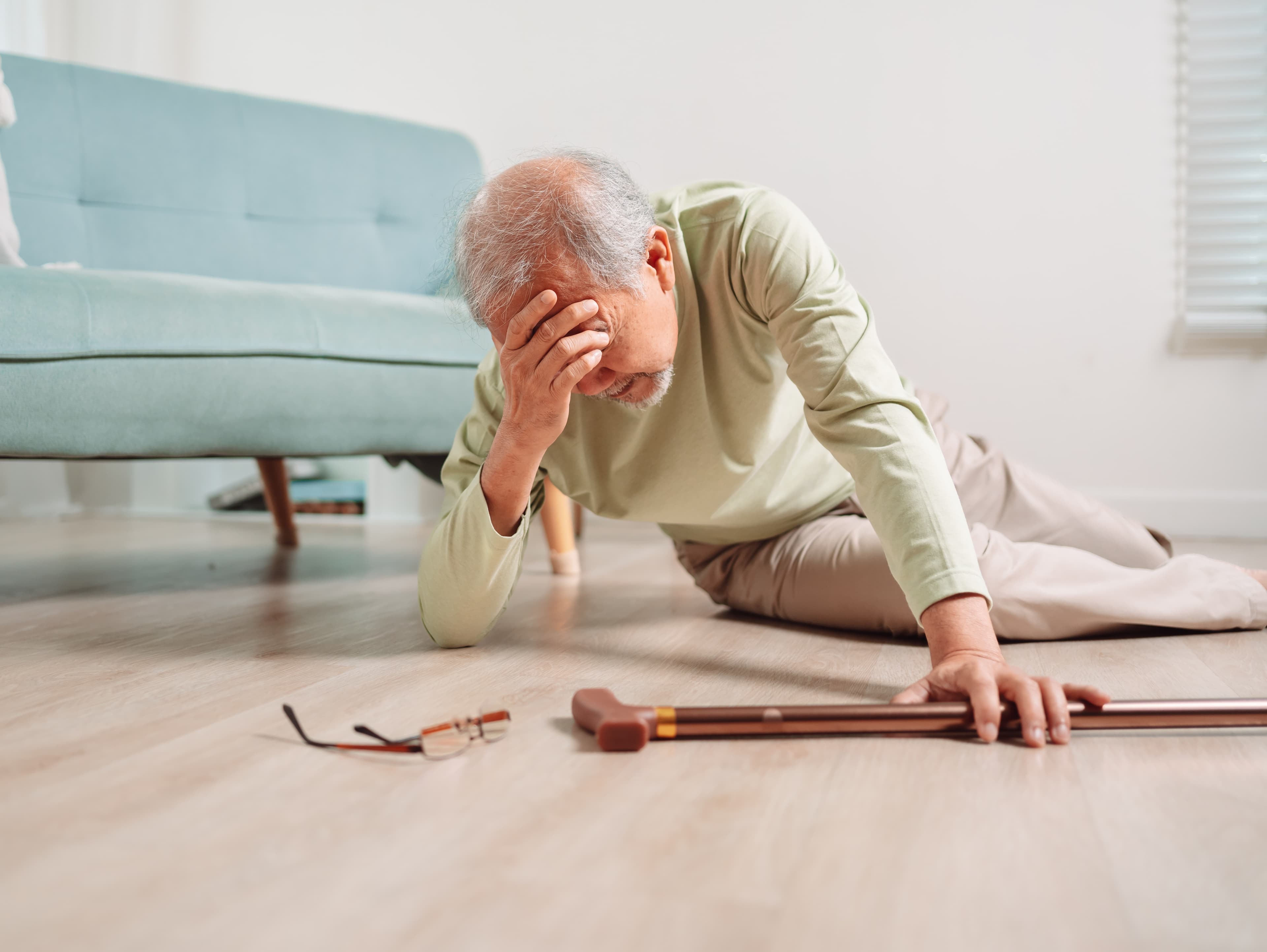 An older adult at home